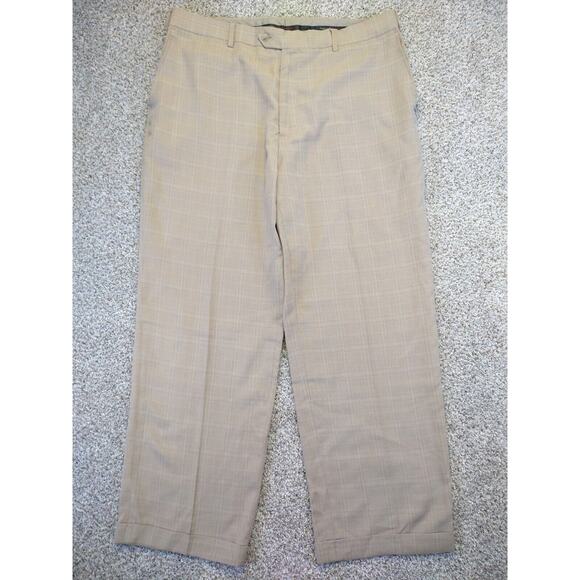 FUBU THE COLLECTION MENS CUFFED Chino PANTS Plaid SIZE 39R - Picture 1 of 10